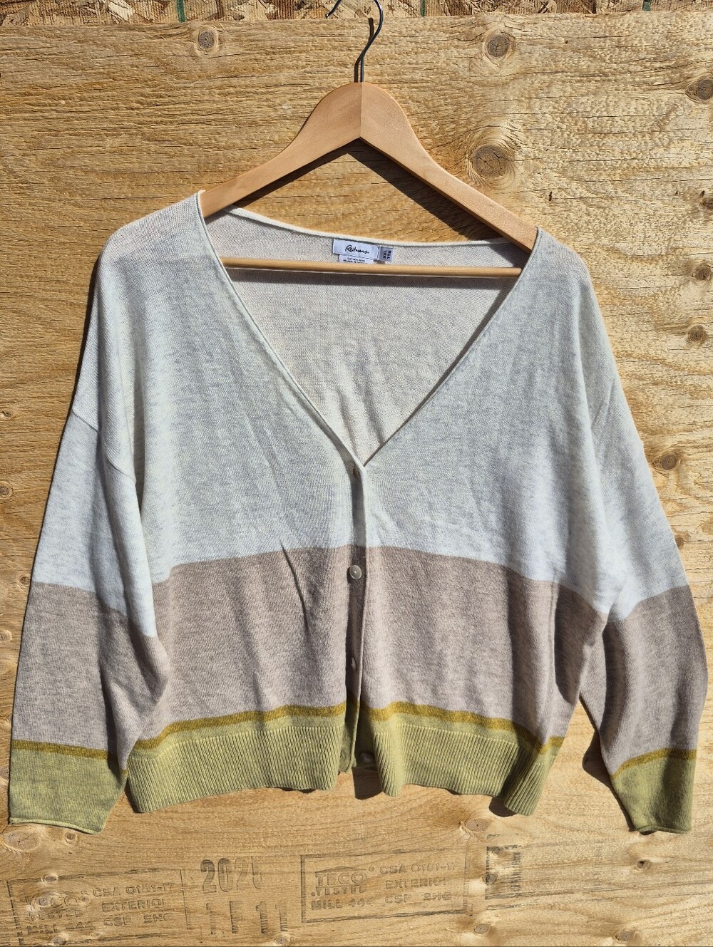 Cashmere Blend Colour Block Cardigan By Reitmans XXL